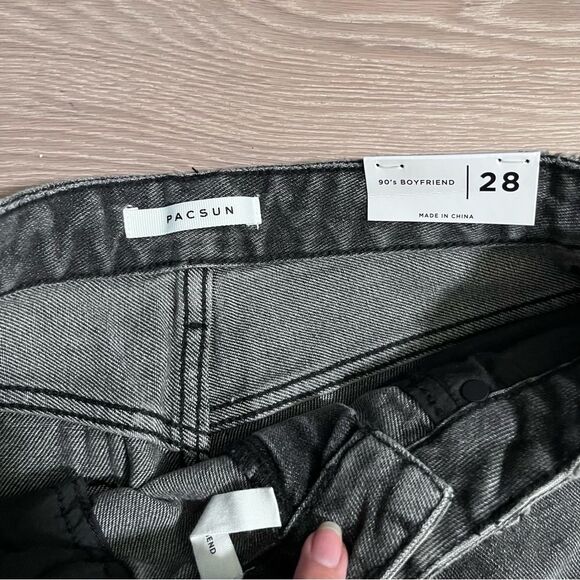 Pacsun Washed Black Ripped '90s Boyfriend Jeans 28 - Picture 6 of 10